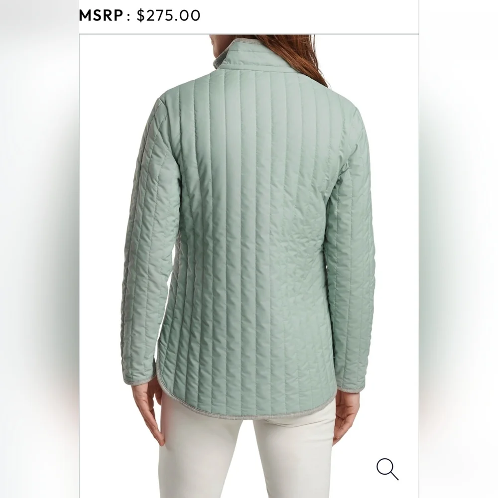 Peter Millar Women's Sage Fog Pippin Quilted Jacket NWT Mint Green/Sage - Picture 2 of 5